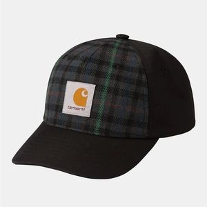 Carhartt WIP Highbury Asher Check Cap Black